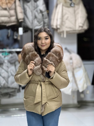 Пуховик AYAZBRAND бежевый