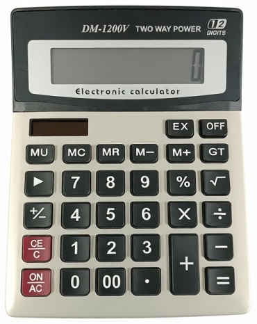 DM-1200V, 12-разрядный, черный, серый