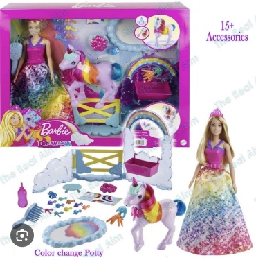 Кукла-модель Mattel Barbie Dreamtopia and Unicorn Барби и Единорог 29 см