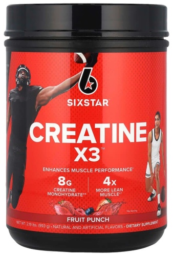 Креатин SIXSTAR Creatine X3 , фруктовый пунш, 993 г фруктовый пунш 993 г