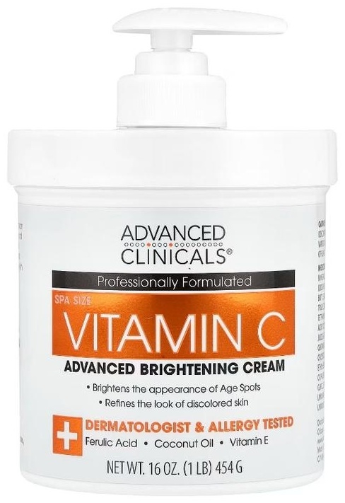 Advanced Clinicals Vitamin C Advanced Brightening крем для тела 454 г