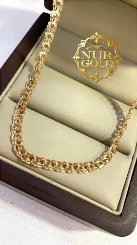 585 ЗОЛОТОЙ NUR GOLD - 124 длина 55 см, вес 3.49 г золото, плетение бисмарк