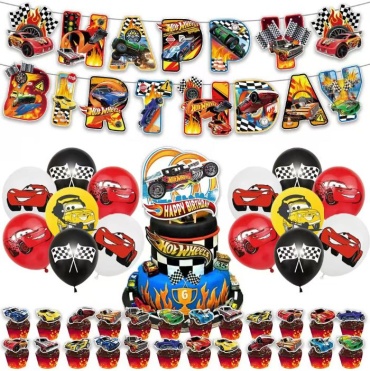 Advance Play декорация для праздника Украшение на День Рождения ХотВилс Hot Wheels 40 шт
