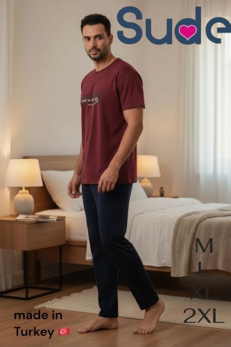 Пижама Sude Homewear синий, красный