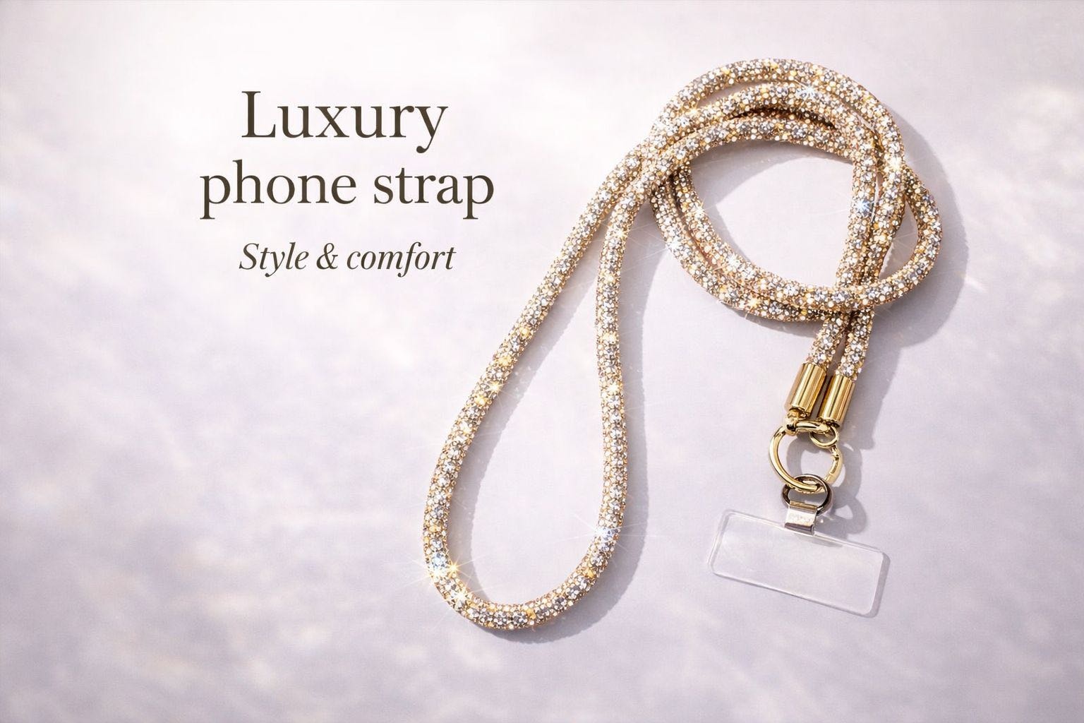 Сотуар для телефона AISES брелок на телефон Luxury универсальная золотистый