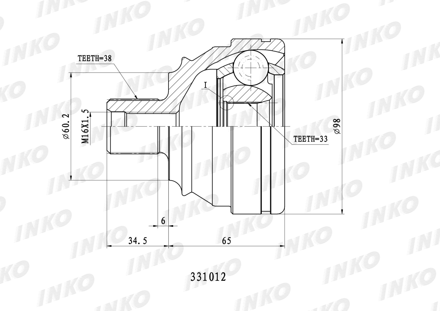 INKO шрус 331012