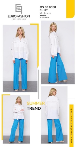 Джинсы палаццо EuroFashion Jeans синий, голубой