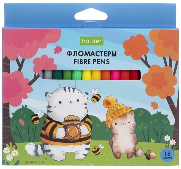 Фломастер Hatber 18 шт