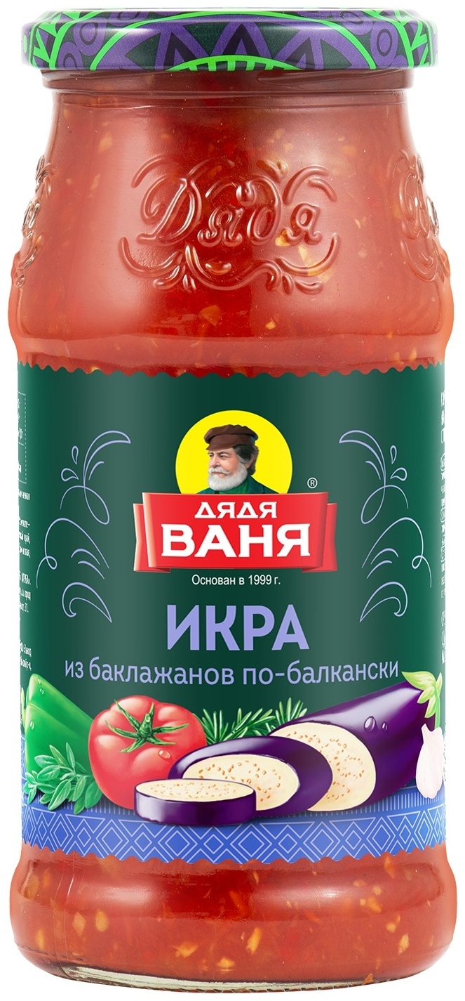 Дядя Ваня икра из баклажанов по-балкански 460 г