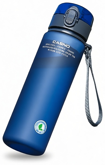 Бутылка Casno 0.56 л синий, флип-топ, пластик