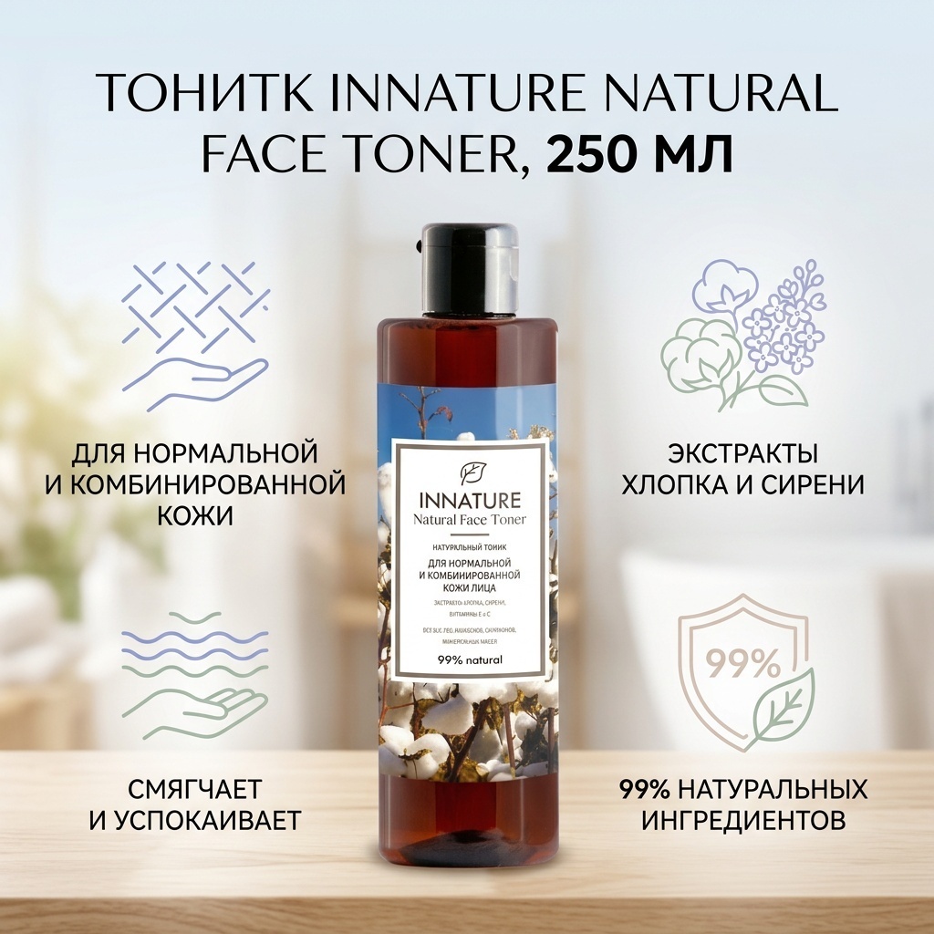 INNATURE тоник Natural Face Toner 250 мл