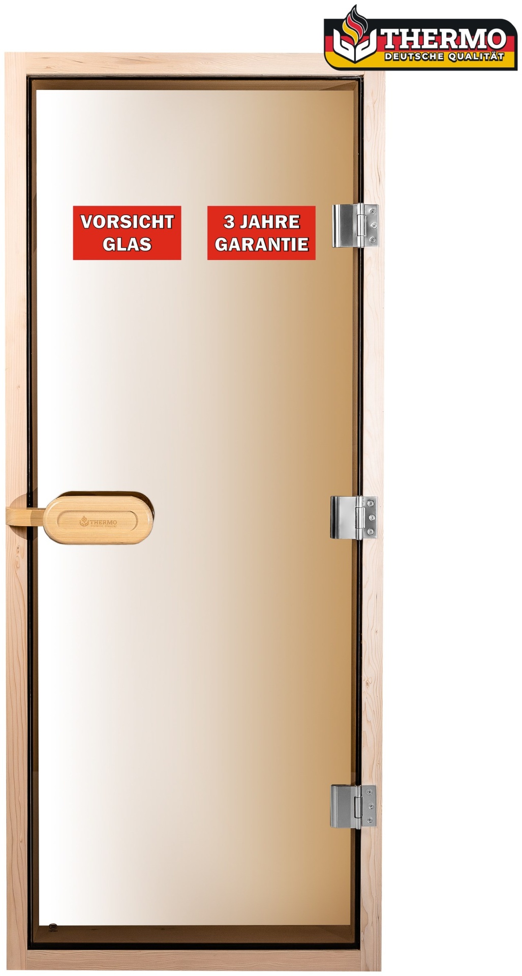 Дверь стеклянная Thermo THERMO Bronze 1900x700 мм, универсальная