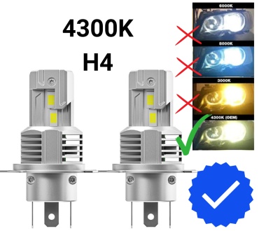LED 4300 светодиодная H4, 2 шт