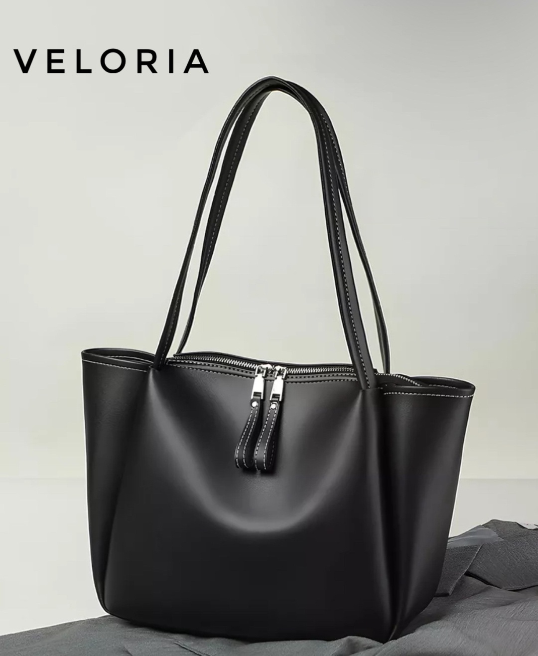 Сумка шоппер Veloria экокожа черный