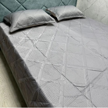 Покрывало Tencel 220х240 см, хлопок, полиэстер, серый