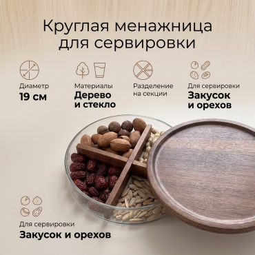 Менажница 30396000_190043202 круглая 1 шт