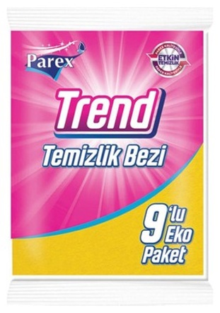 Тряпка универсальная Parex УНИВЕРСАЛЬНЫЕ САЛФЕТКИ TREND, 9 ШТ. (38 см x 30 см) 9 шт, вискоза