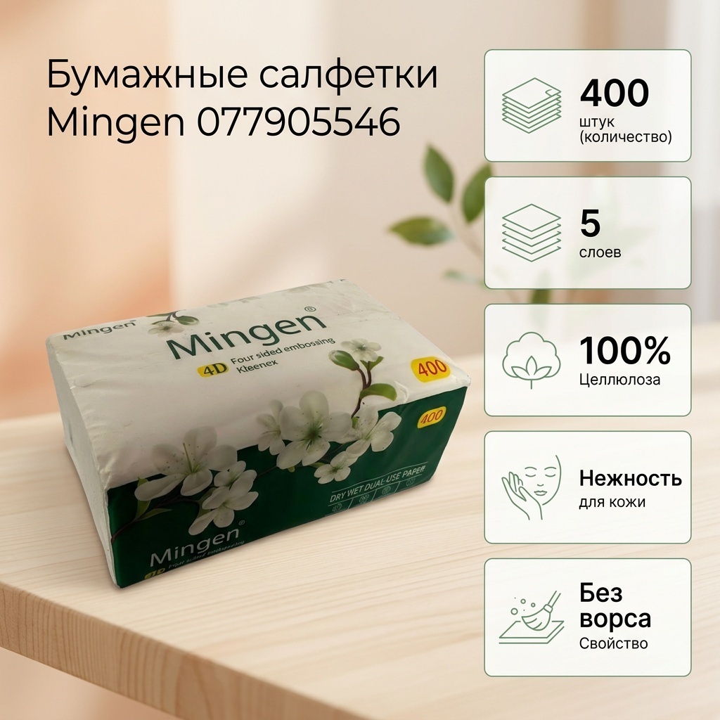 Бумажные салфетки Mingen 077905546 400 шт