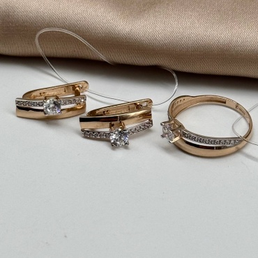 Ballerina Jewelry B112 размер 19.5 вес 4.16 г золото, фианит