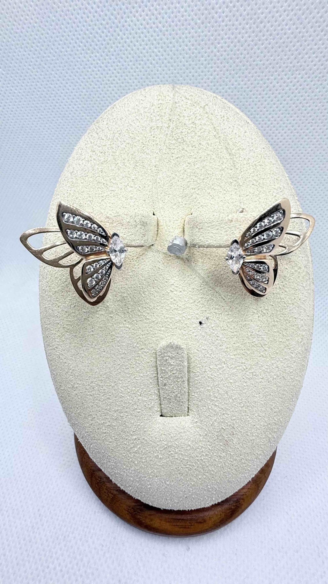 Серьги SADIYA 007348908 вес 4.24 г золото, фианит