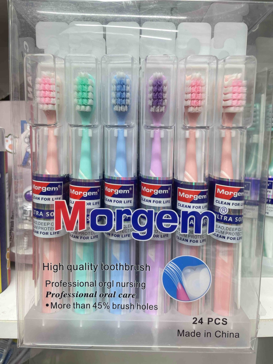 Morgem High quality toothbrush зубная щетка средняя 24 шт