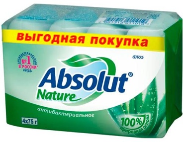 Кусковое мыло туалетное Весна ABSOLUT 4 шт