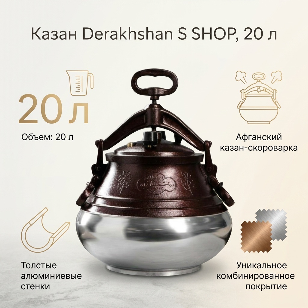 Казан Derakhshan 20 л, алюминий