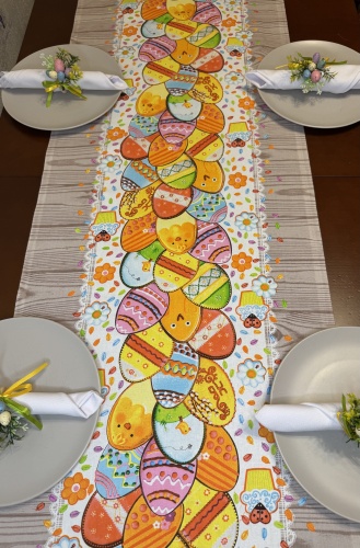 Дорожка на стол R.I.Textile 220x50 см, хлопок, 1 шт