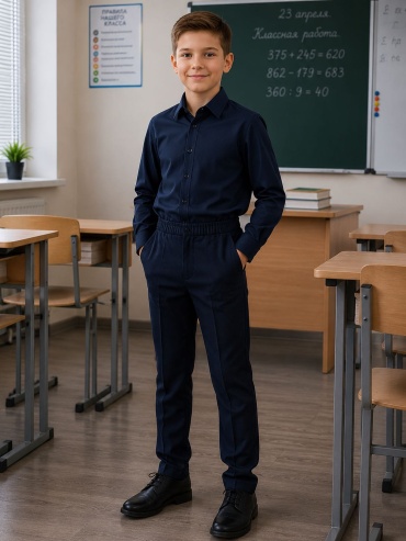 Школьные брюки темно-синий