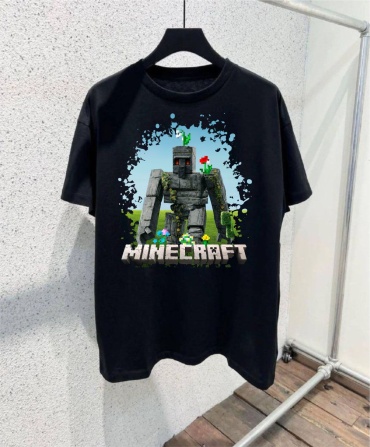 Футболка Майнкрафт Голем Minecraft TMH_TREND.KZ черный, голубой