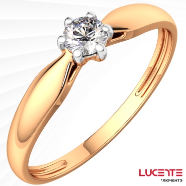 Lucente ZO-2101204.14K.R.ZZ_16 размер 16 вес 0.89 г золото, фианит