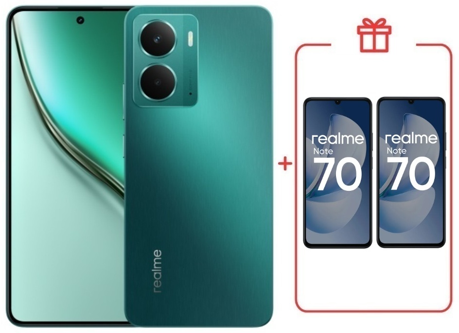 Смартфон Realme P3 5G 12 ГБ/256 ГБ зеленый + подарок