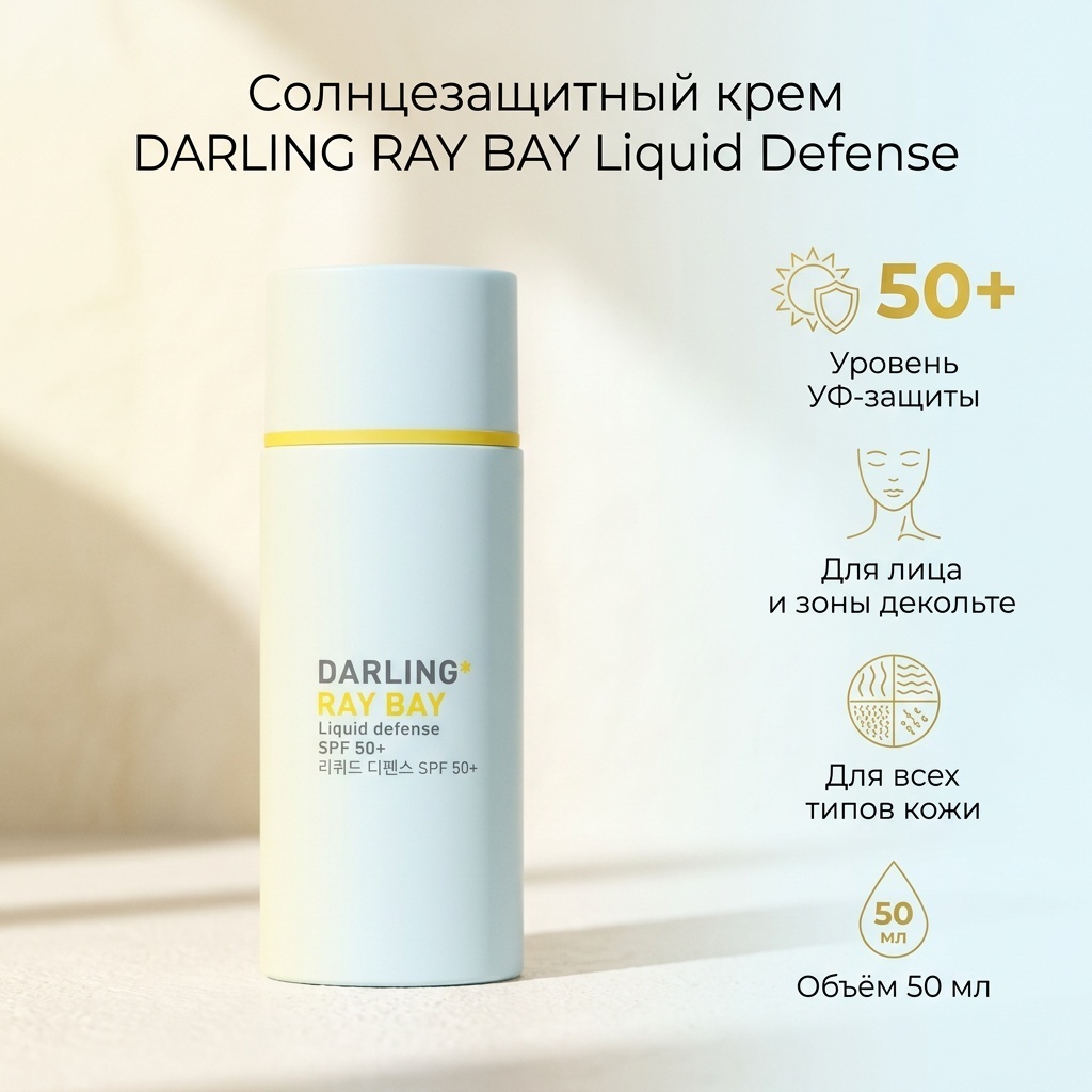 DARLING крем Солнцезащитный крем ray bay для лица, для зоны декольте 50 мл