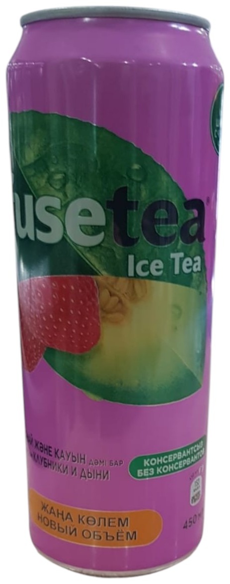 Холодный чай Fuse-tea черный клубника, дыня 0.45 л