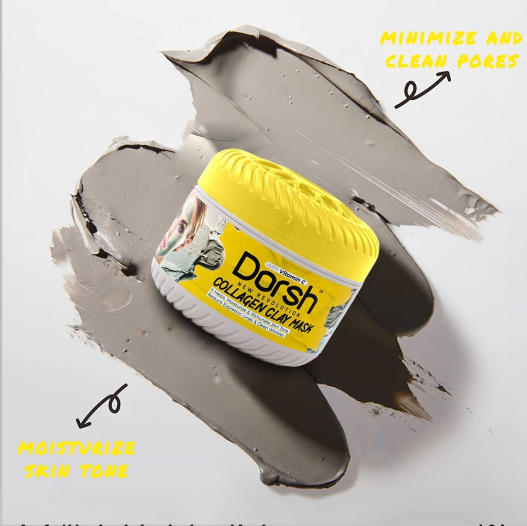 Маска для лица DORSH глиняная Collagen Cologne Clay 400 г