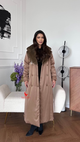Пуховик Max Mara бежевый