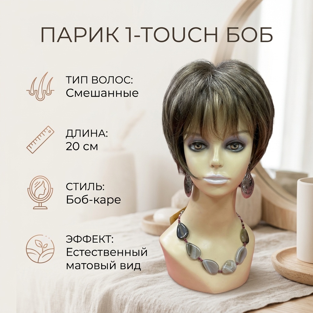 1-TOUCH парик темный блонд женский