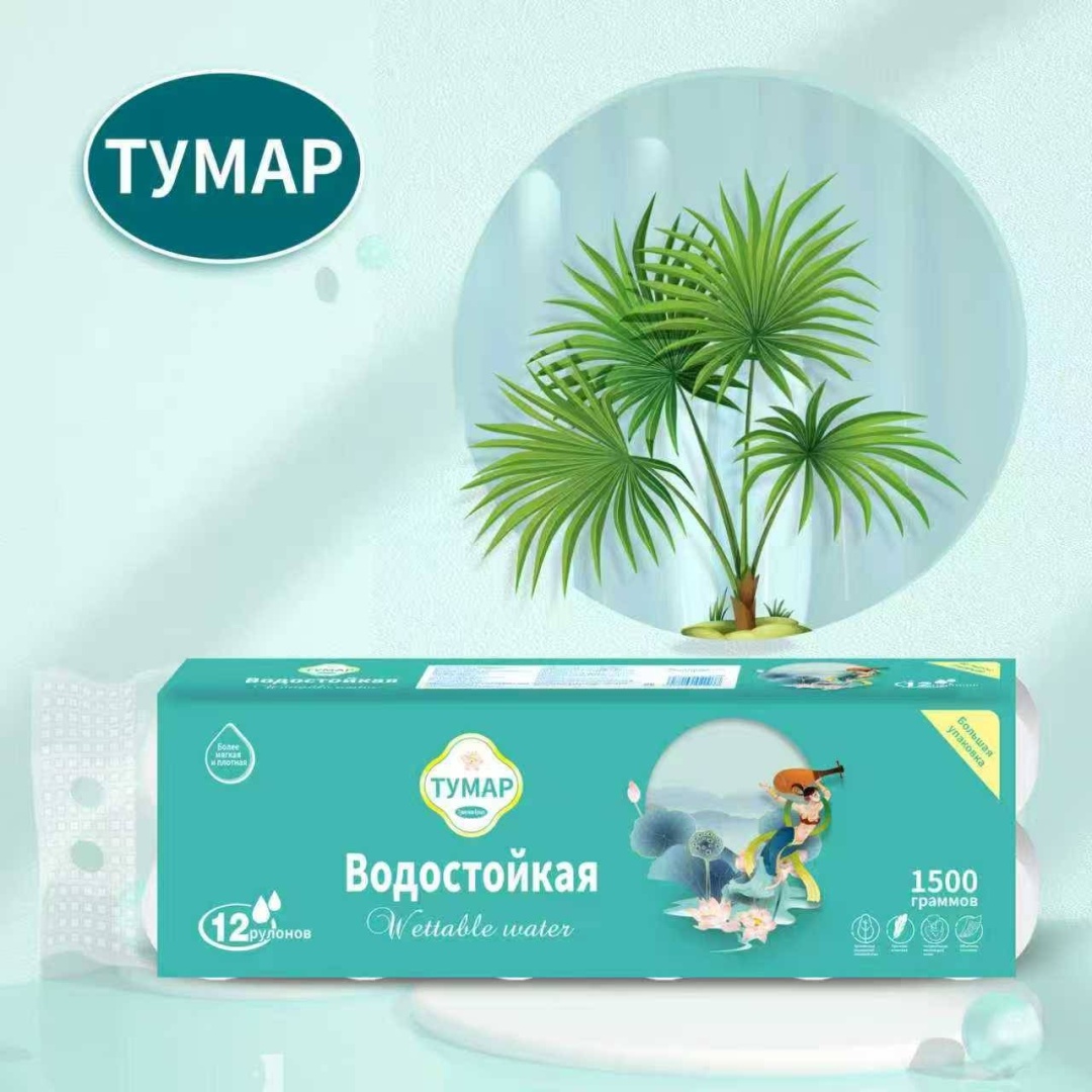 Туалетная бумага 5-слойный 12 шт, бамбук