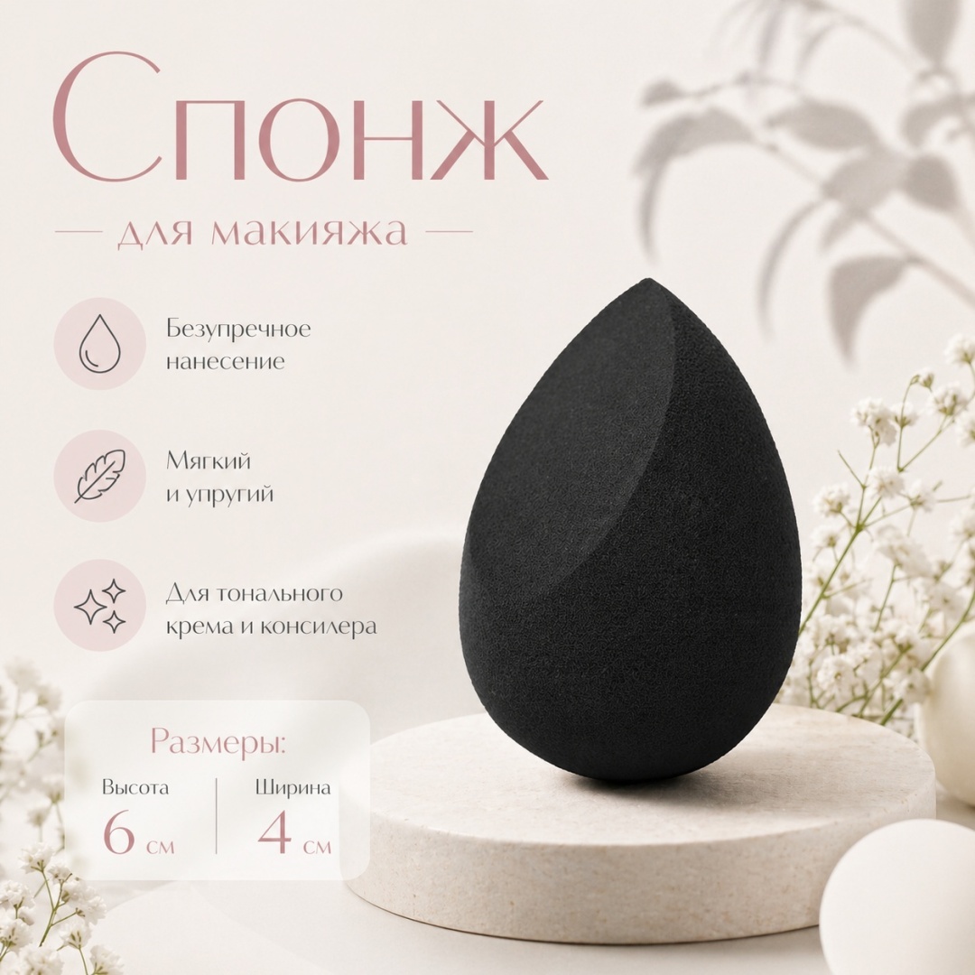 Спонж скошенный поролон 1 шт