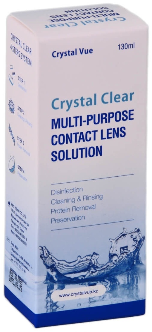 Раствор для линз Crystal Vue Crystal Clear 130 мл