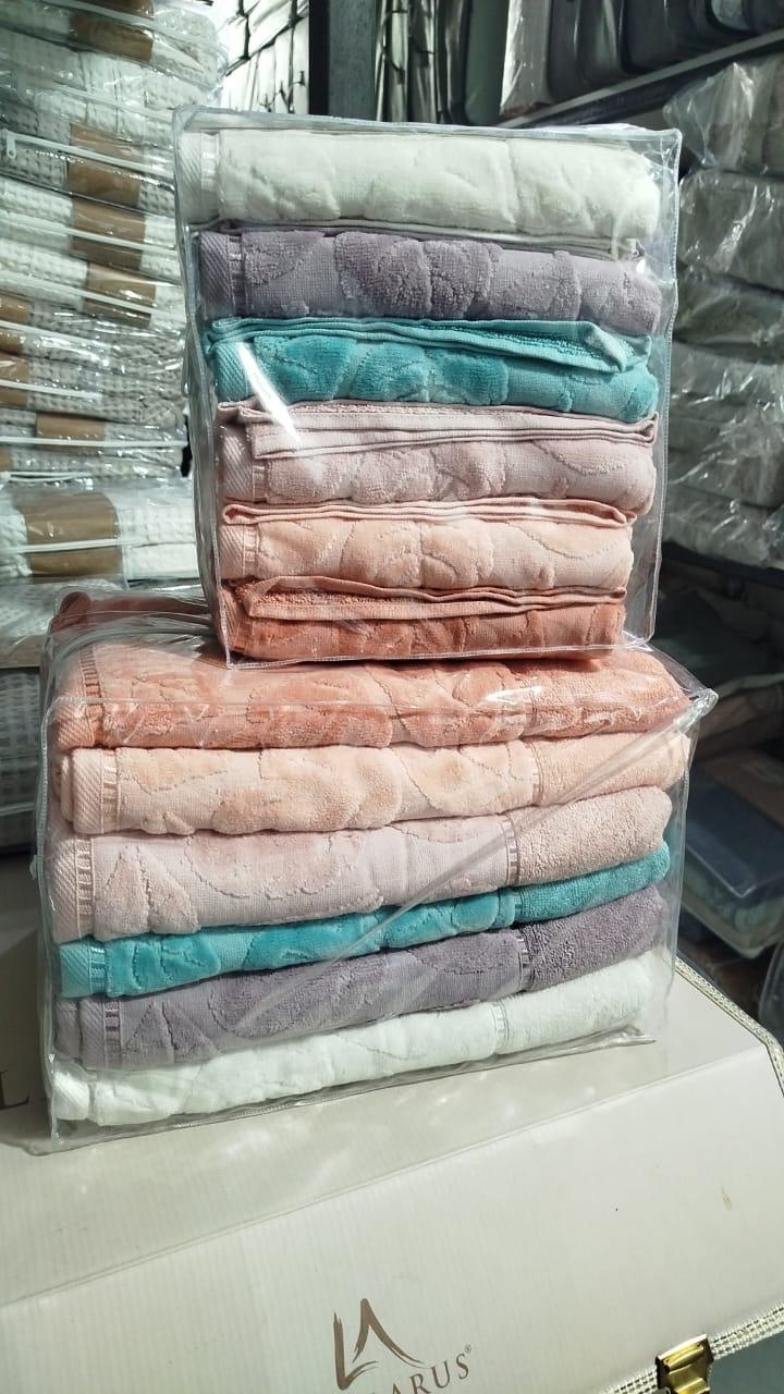 Набор полотенец Ramazan home 140x70 см, хлопок, жаккард, 12 шт,