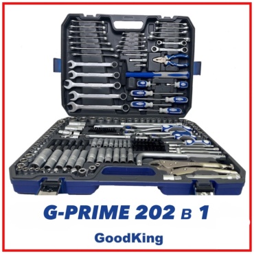 Набор инструментов и оснастки автомобильный 202 в 1 GOODKING GPGK-10202M
