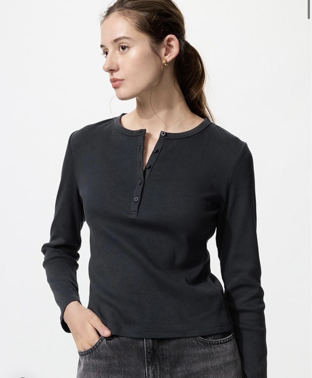 Лонгслив Uniqlo черный