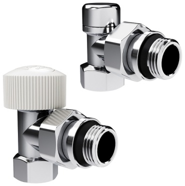 Набор термостатический угловой Royal Thermo Design 1/2"М30х1,5 (Хром)