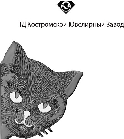 Брошь ТД Костромской Ювелирный Завод 44020060 вес 5.37 г серебро, без вставок
