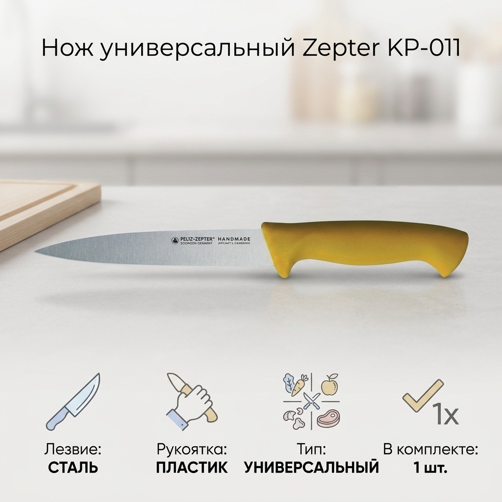 Нож универсальный Zepter, лезвие: сталь 1 шт