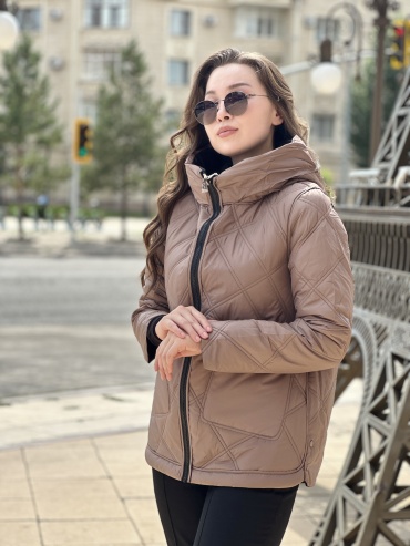 Демисезонная куртка E&E черный, коричневый