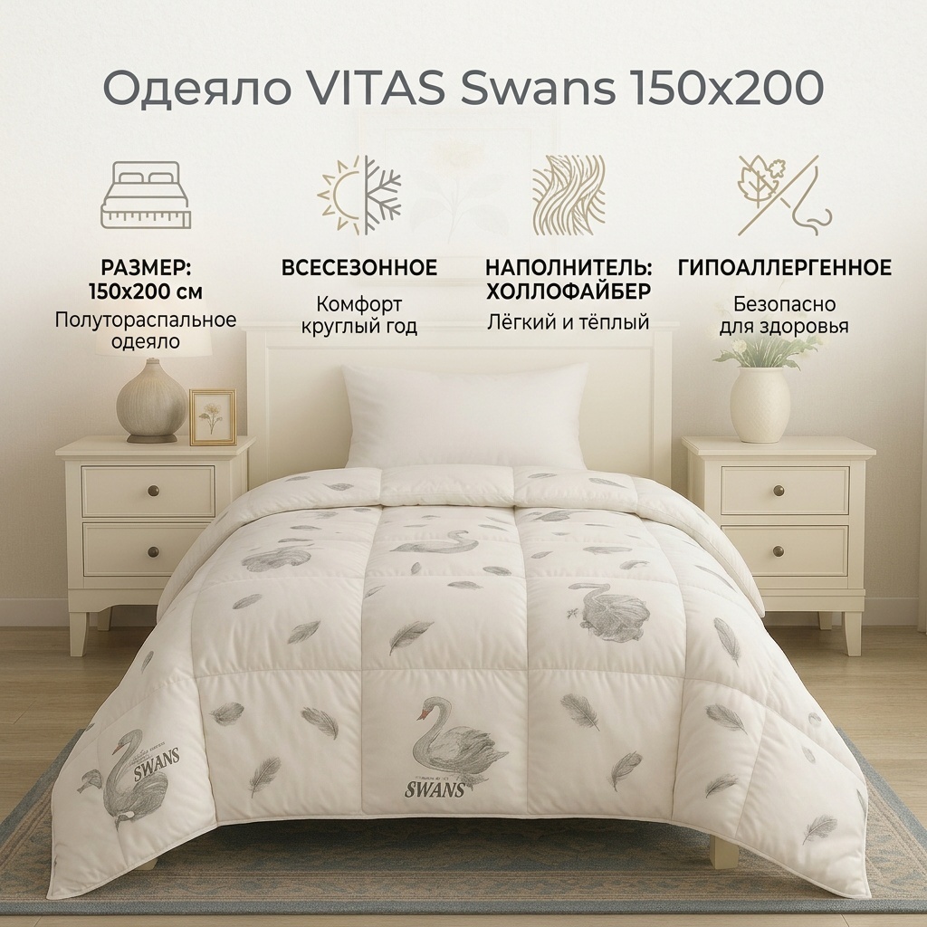 Одеяло VITAS Home Comfort 150x200 всесезонное