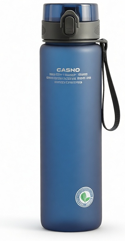 Бутылка Casno 1.05 л синий, флип-топ, пластик