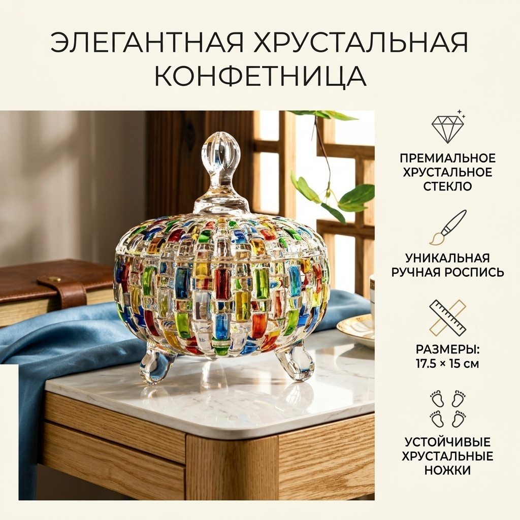 Конфетница 18279531_129556172 круглая 1 шт